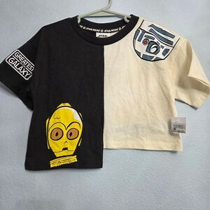 NWT Star Wars Disney Parks Asymmetrical Shirt Split Design C3PO R2D2 Size 4T
